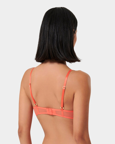 Naomi Mesh Bralette Coral