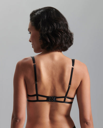 Annabel Open Bow Bra Black