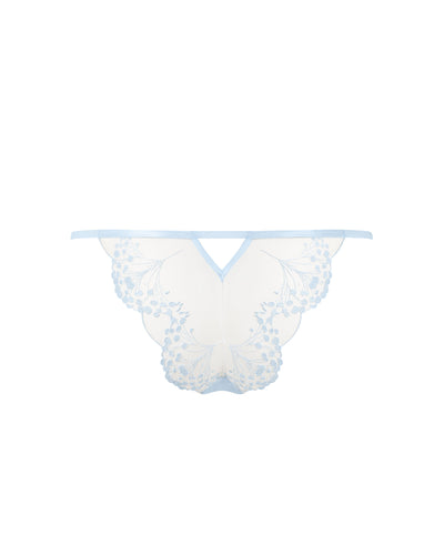 Marisa Embroidered Sheer Brief Blue
