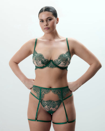 Amaris Suspender Thigh Harness Green