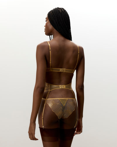Zoe Detachable Waspie Suspender Gold